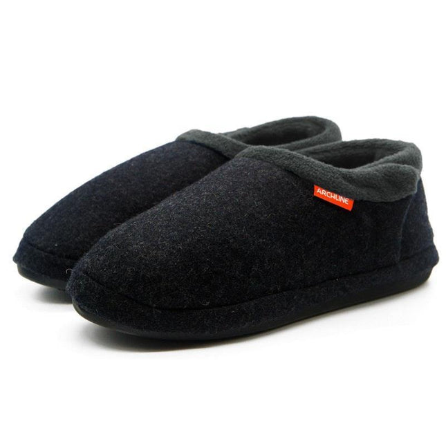 Archline Closed Back Arch Support Slippers Charcoal Marl Size 43