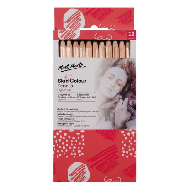Mont Marte Signature Skin Colour Pencils 12 Piece