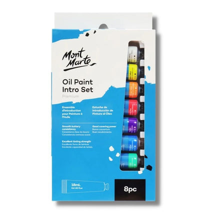Mont Marte Intro Paint Set Professional Oil Paint 8 x 18mL