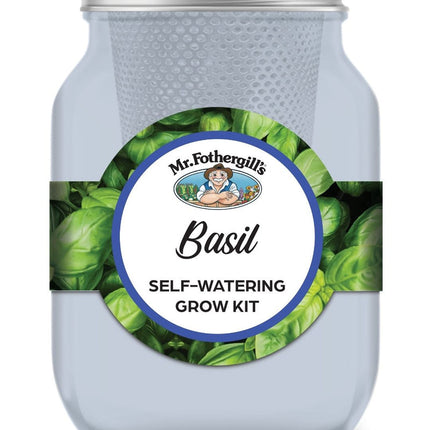 Mr. Fothergills Sweet Basil Self-Watering Mason Jar Grow Kit