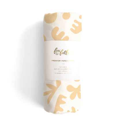 Fox and Fallow Helios Organic Cotton Muslin Wrap Swaddle for Babies 120CM x 120CM