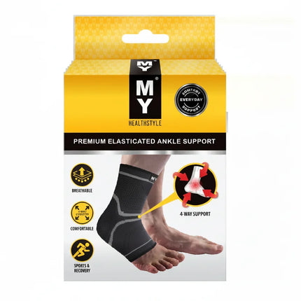 My Healthstyle Premium Elasticated Ankle Support Medium