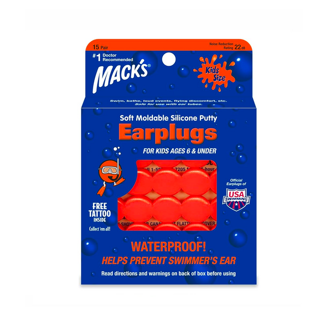 Mack's Pillow Soft Silicone Putty Earplugs 6 Pair