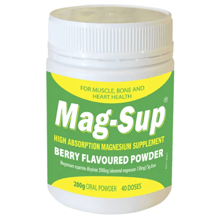 Mag Sup Oral Powder Berry Flavoured Powder 200g - OhYouLuckyDuck.com.au