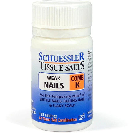 Martin & Pleasance Schuessler Comb K Weak Nails 125 Tablets - OhYouLuckyDuck.com.au