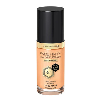 Max Factor Facefinity All Day Flawless 3 In 1 Foundation W70 Warm Sand