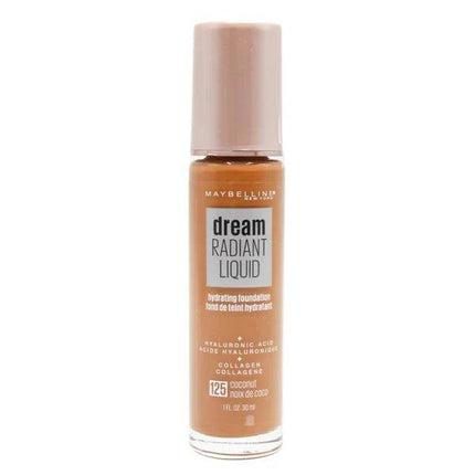 Maybelline Dream Radiant Liquid Foundation 30mL 125 Coconut - OhYouLuckyDuck.com.au