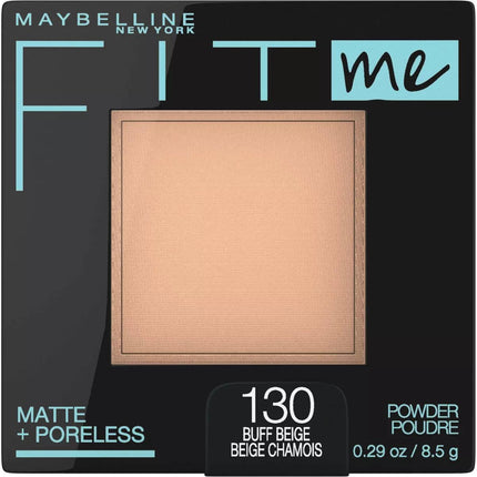 Maybelline Fit Me Matte + Poreless Pressed Face Powder Makeup - 130 Buff Beige 8.5g - OhYouLuckyDuck.com.au