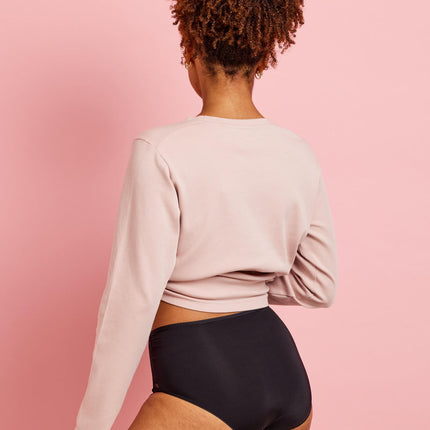 Kayser Daily Essentials Micro & Heritage Lace Full Brief (465) - Black - OhYouLuckyDuck.com.au