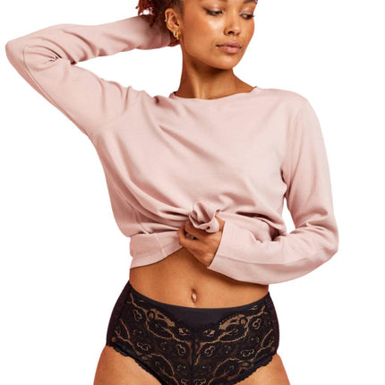 Kayser Daily Essentials Micro & Heritage Lace Full Brief (465) - Black