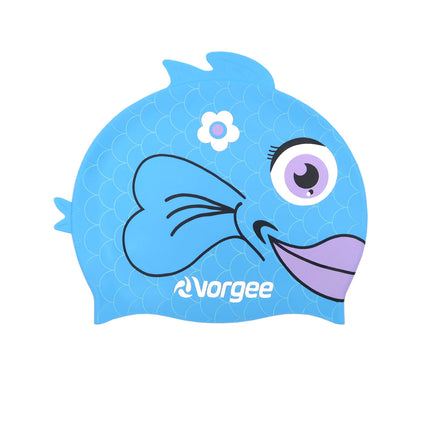 Vorgee Miss Fish Fishhead Junior Silicone Swim Cap Assorted