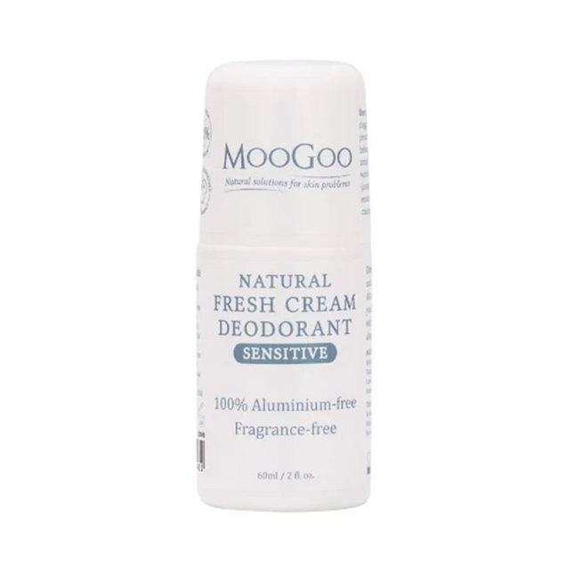 Moogoo Cream Deodorant Sensitive Fragrance Free 60ml - OhYouLuckyDuck.com.au