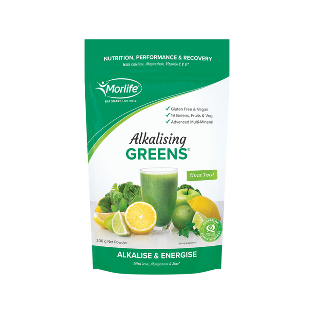 Morlife Alkalising Greens Superfood Powder Citrus Twist 200 G