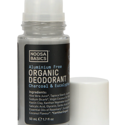 Noosa Basics Charcoal + Eucalyptus - Natural Deodorant Roll-On