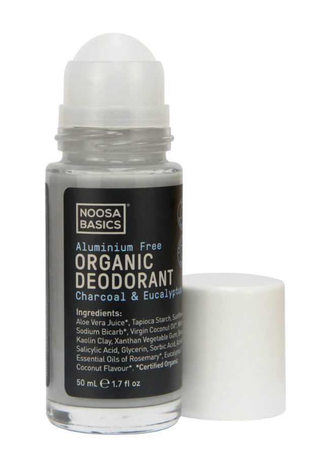 Noosa Basics Charcoal + Eucalyptus - Natural Deodorant Roll-On