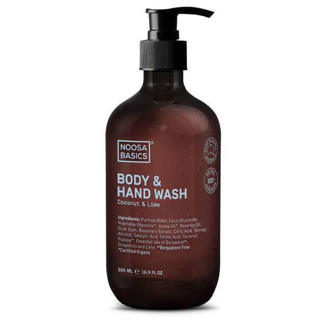 Noosa Basics Body & Hand Wash Coconut & Lime 500ML
