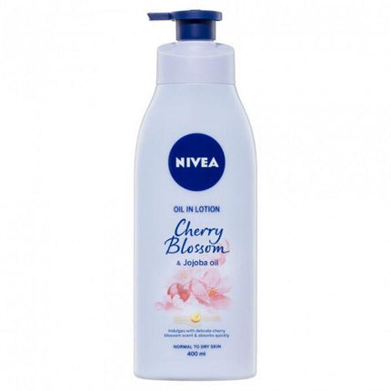 Nivea Body Oil In Lotion Cherry Blossom Jojoba 400mL - OhYouLuckyDuck.com.au