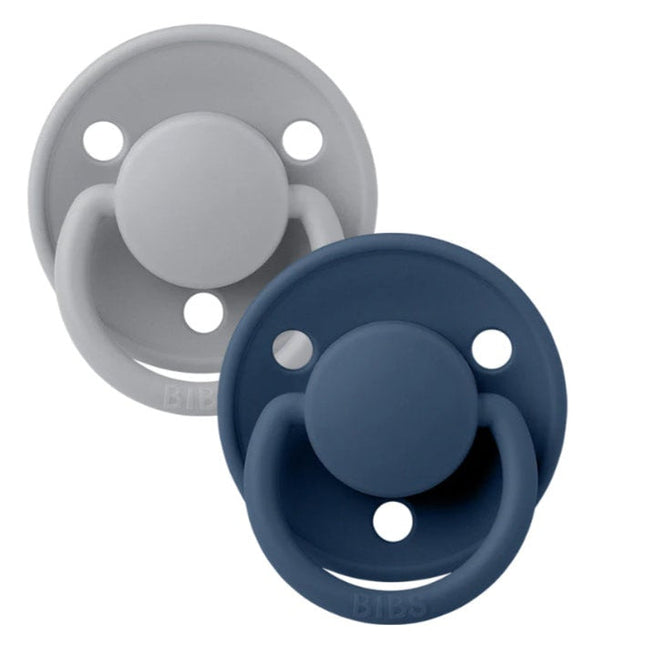 BIBS Supreme Silicone Pacifier Cloud and Steel Blue Size 2 Pack