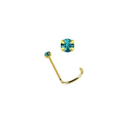 Rossan NS1026 BZ Gold Plated Twist Post Nose Stud Claw