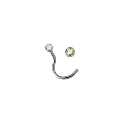 Rossan Jewelled Nose Stud Surgical Stainless Steel with Cubic Zirconia