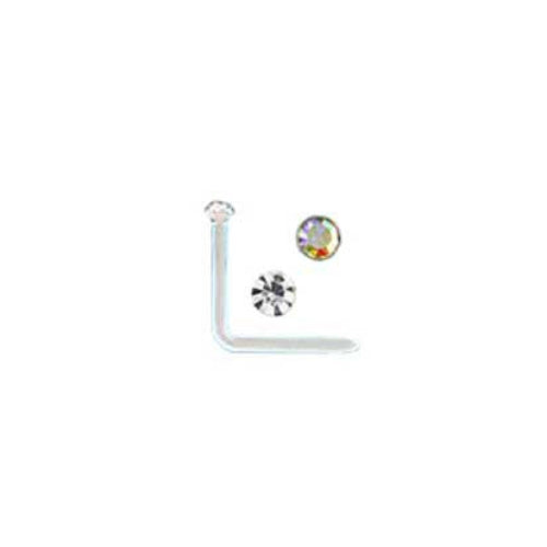 Rossan NS4042 Acrylic Duo Jewelled Nose Studs AB
