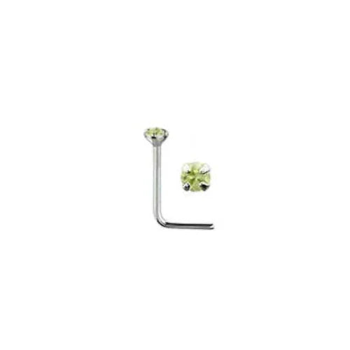 Rossan Bent Post Sterling Silver Jewelled Nose Studs Ns4096L