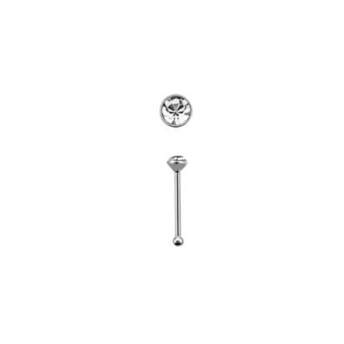 Rossan Silver Jewelled Claw Bone Nose Stud