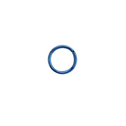 Rossan Hinged Segment Nose Ring Blue NS6000B 10mm 18g