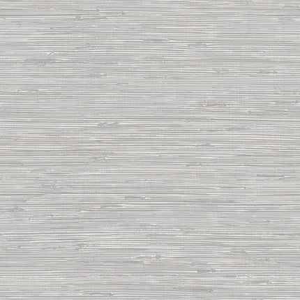 NuWallpaper Tibetan Faux Grasscloth Silver Metallic Peel and Stick Wallpaper