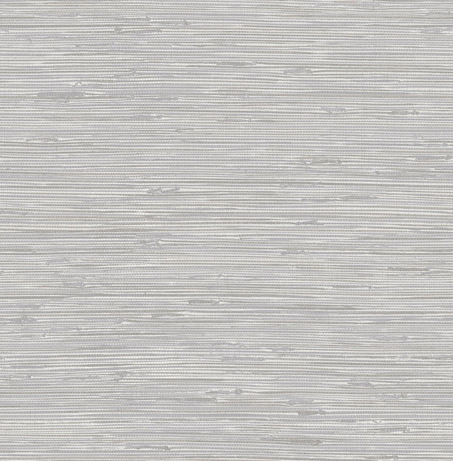 NuWallpaper Tibetan Faux Grasscloth Silver Metallic Peel and Stick Wallpaper
