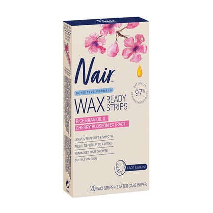Nair Sensitive Mini Wax Strips Face & Sensitive Areas 20 Pack