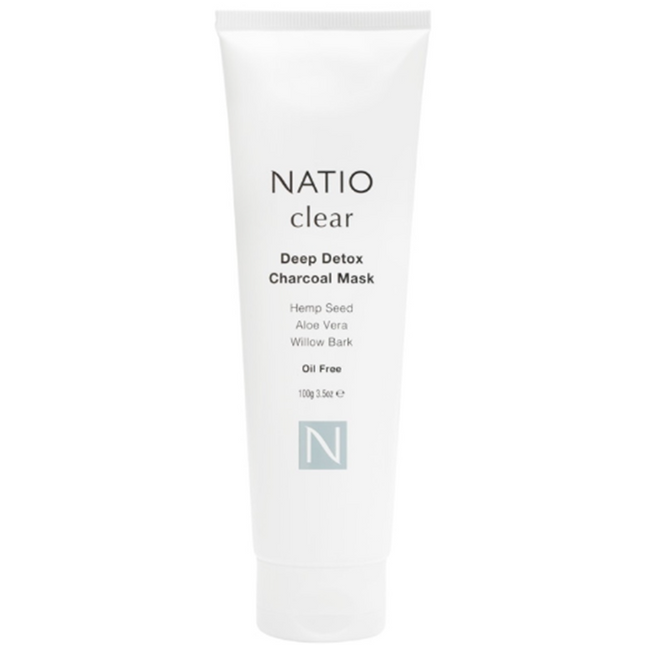 Natio Clear Deep Detox Charcoal Mask 100g - OhYouLuckyDuck.com.au