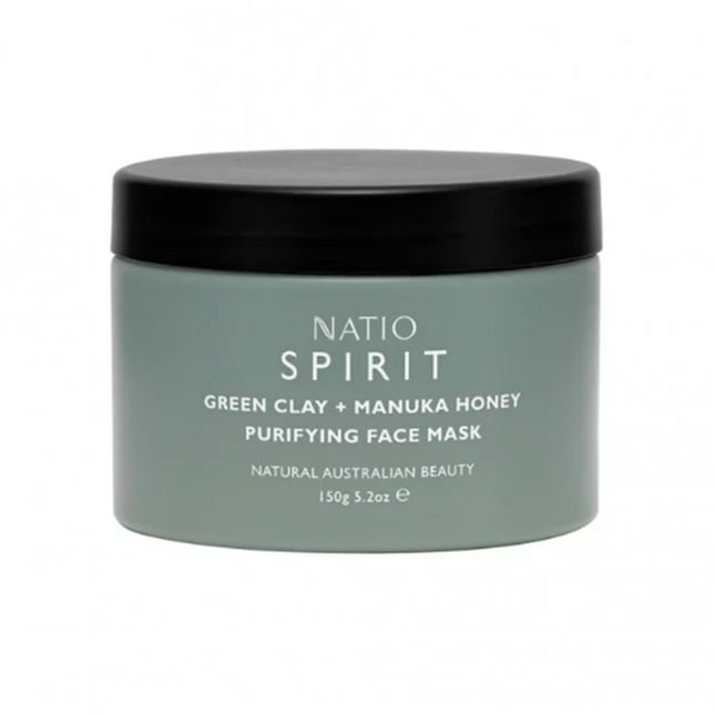 Natio Spirit Green Clay & Manuka Honey Purifying Face Mask - OhYouLuckyDuck.com.au