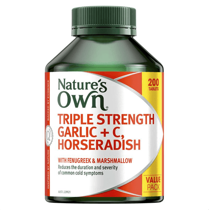 Nature's Own Garlic C Horseradish Fenugreek 200 tabs