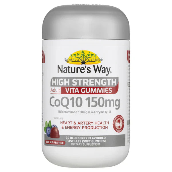 Nature's Way High Strength Adult Vita Gummies CoQ10 150mg 30 Gummies - OhYouLuckyDuck.com.au