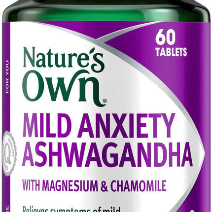 Nature's Own Mild Anxiety Ashwagandha | 60 Tablets - OhYouLuckyDuck.com.au