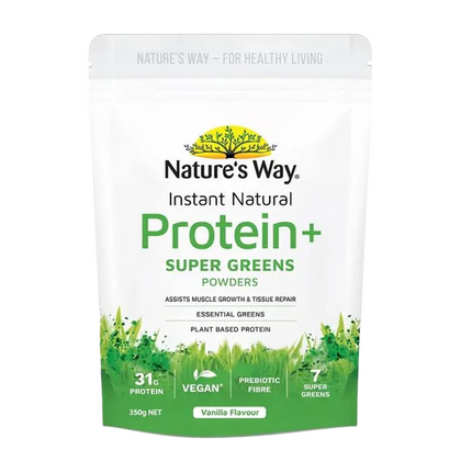 Nature’s Way Instant Natural Protein Plus Super Greens Vanilla 350G