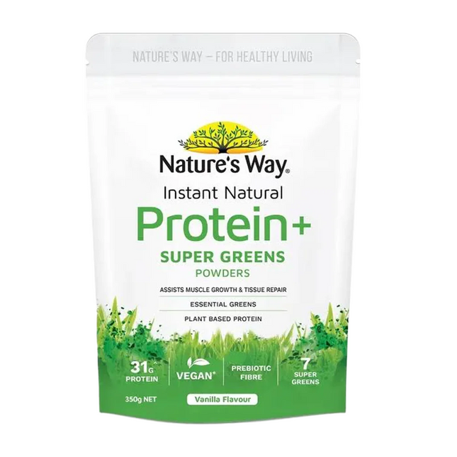 Nature’s Way Instant Natural Protein Plus Super Greens Vanilla 350G