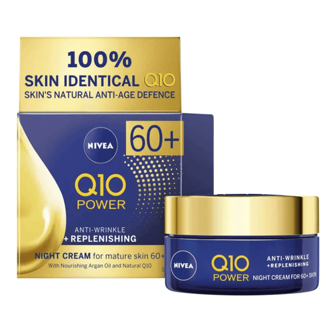Nivea Q10 Power Anti Wrinkle Plus Replenishing Mature Night Cream - OhYouLuckyDuck.com.au