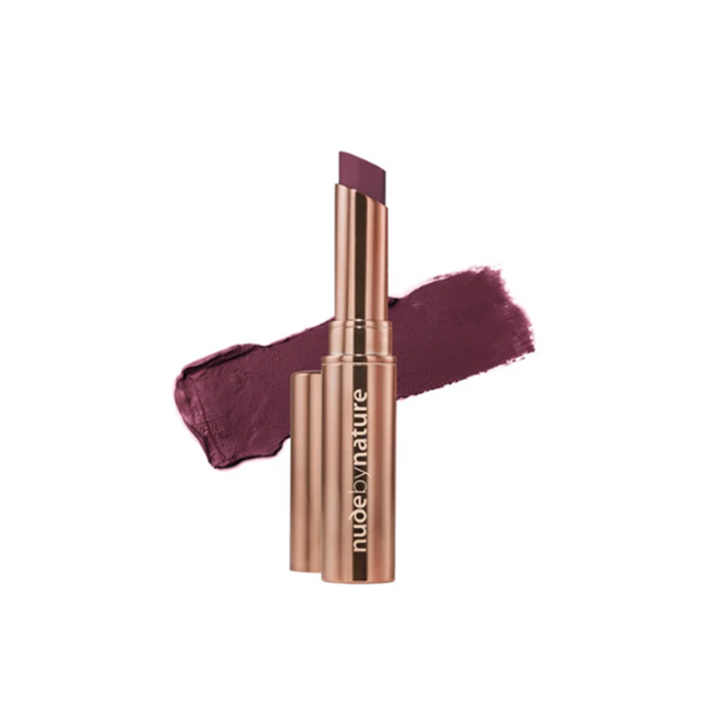Nude By Nature Creamy Matte Lipstick 10 Aubergine - OhYouLuckyDuck.com.au