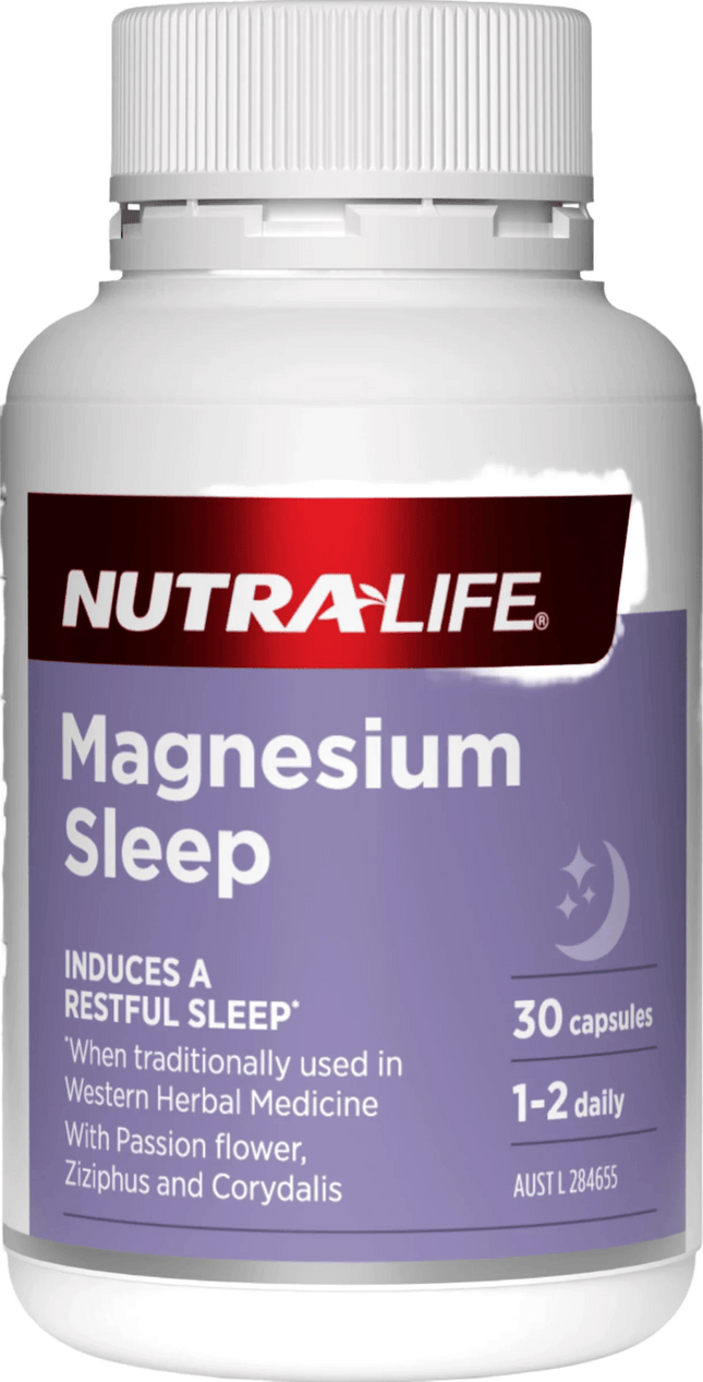 Nutra-Life Magnesium Sleep 30 Capsules - OhYouLuckyDuck.com.au