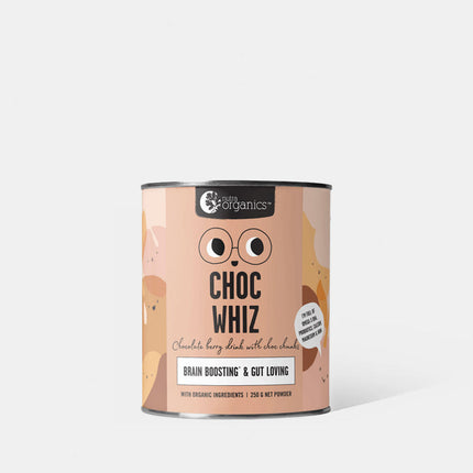 Nutra Organics Choc Whiz Brain Boosting Kids Drink 250G