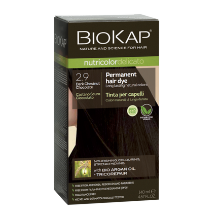 BioKap Delicato 2.9 Dark Chestnut Chocolate Gentle Dye 140Ml - OhYouLuckyDuck.com.au