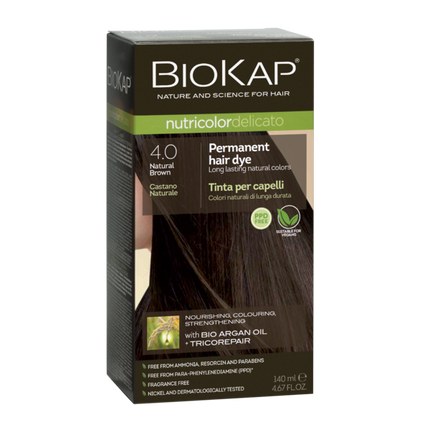 Biokap Delicato 4.0 Natural Brown Gentle Dye 140Ml - OhYouLuckyDuck.com.au
