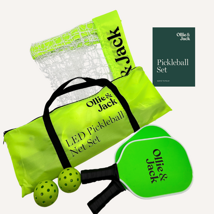 Ollie & Jack LED Pickleball Net Set