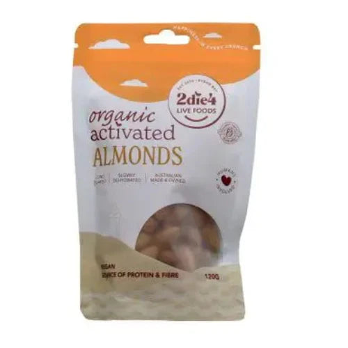 2die4 Live Foods Activated Organic Almonds 120g