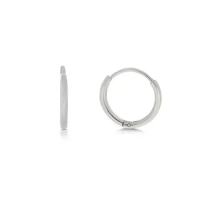 Wanderlust and Co Beach Topaz Huggie Hoops Silver 1.2cm