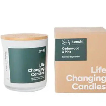 Kenshi Christmas Cedar and Pine Scented Soy Candle 280g