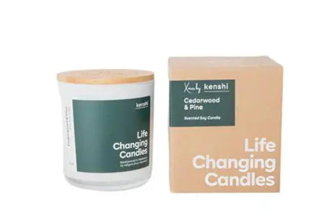 Kenshi Christmas Cedar and Pine Scented Soy Candle 280g