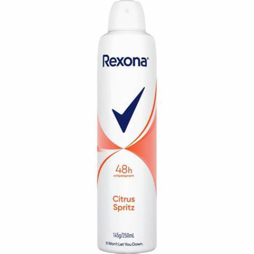 Rexona Women Antiperspirant Deodorant Aerosol Citrus Spritz 250ml